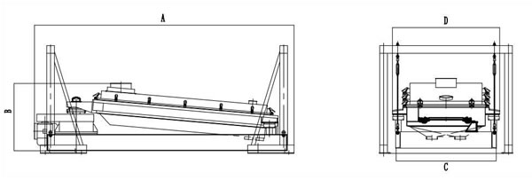 BZSJ平面回轉篩安裝簡圖 BZSJ平面回轉篩安裝簡圖-河南振江機械
